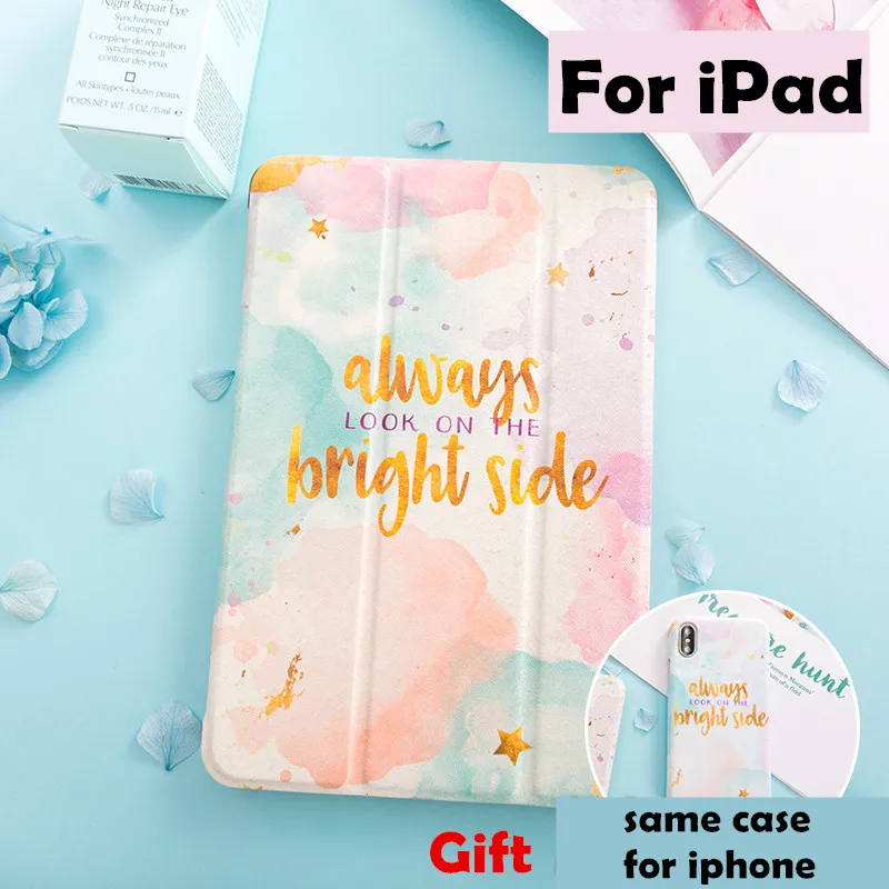 Чехол книжка с акварельным магнитом для iPad Pro 9 7 11 air 10 5 2 12 2019 Mini 3 4 чехол планшета