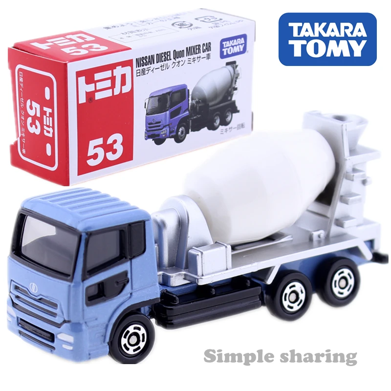 Takara Tomy TOMICA NISSAN QUON Дизель Бетономешалка No.53 металлический автомобиль миниатюры