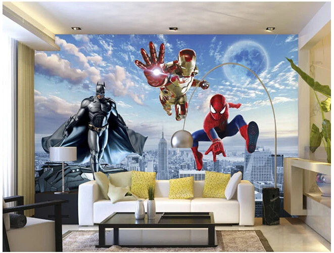 Пользовательские обои papel де parede infantil hero alliance для детской комнаты спальни стены
