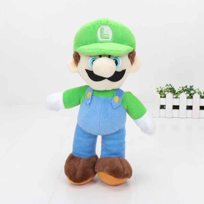 7 ''18 см Аниме игра Супер Марио Bros плюшевые Марио Луиджи боусер огонь Дракон Мягкие плюшевые куклы игрушки для детей Подарки - Цвет: 514 25cm luigi2