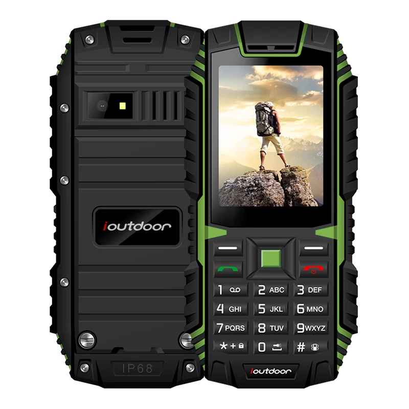 XGODY ioutside T1 2G функция телефона IP68 Ударопрочный cep телефон 2,4 ''128M+ 32M GSM 2MP задняя камера FM телефон Celular 2G 2100mAh - Цвет: Green