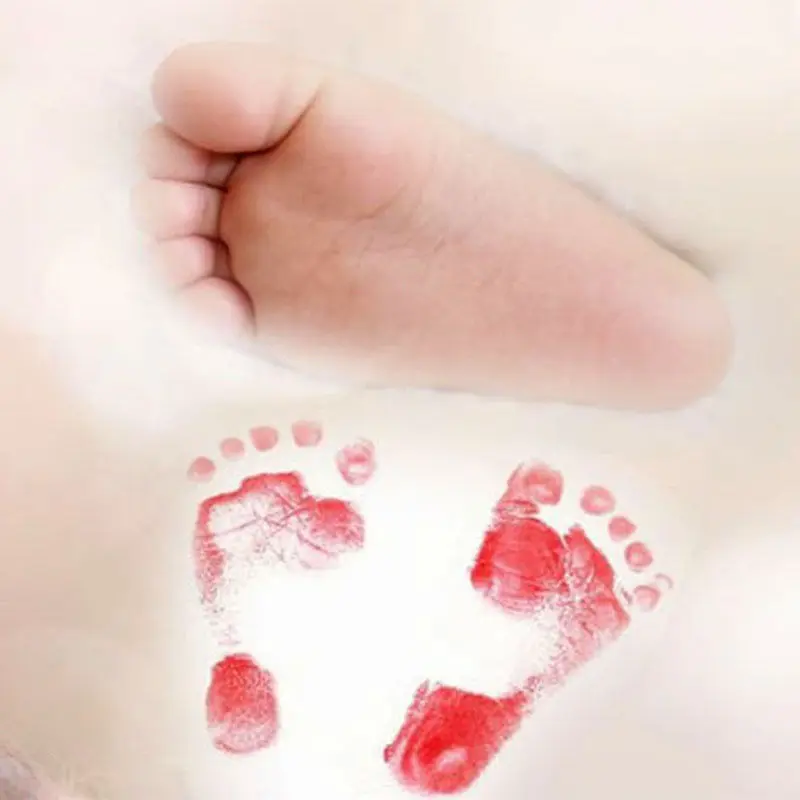 Черный синий красный без чернильной краски Детский комплект ручная ножка принт