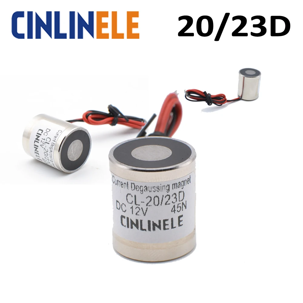 

D20mm*H23mm Current Degauss Electric Magnet Magnetic Solenoid Sucker Electromagnet DC 12V 24V Powerful Rare Earth