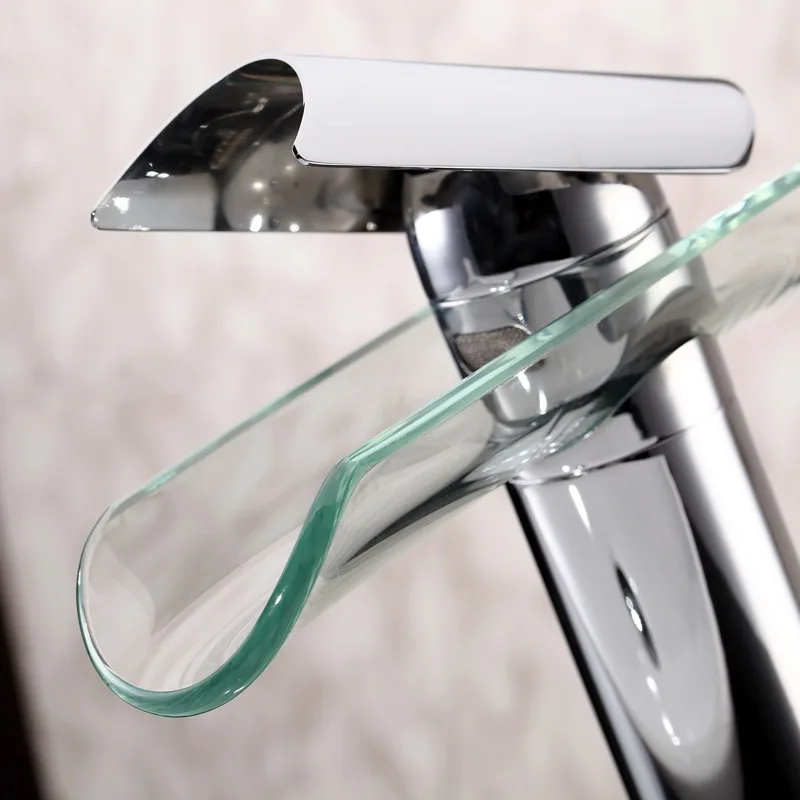Бесплатная доставка латунный круглый стеклянный смеситель для раковины кран
