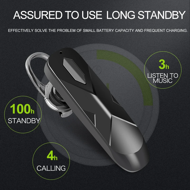 

G11 Bluetooth Earphone Volume control Headset Wireless Earbud Hands-free