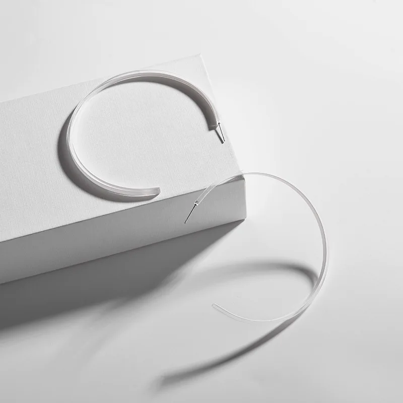 Полупрозрачные серьги-кольца ярких цветов большие круглые серьги из акриловой