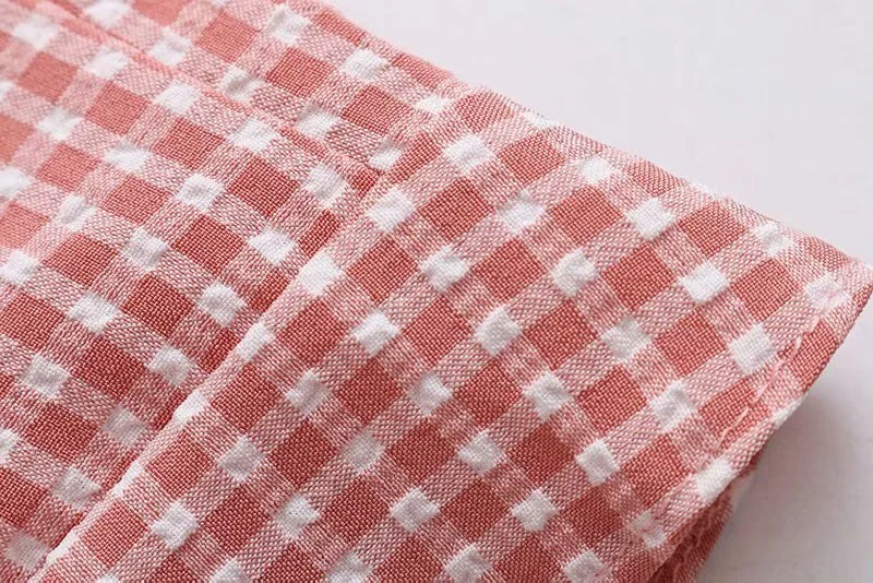 Сексуальный короткий топ в клеточку с бантом и завязками на бретельках, женская повседневная майка с эластичной спинкой на спине, укороченный топ, летний топ на бретельках