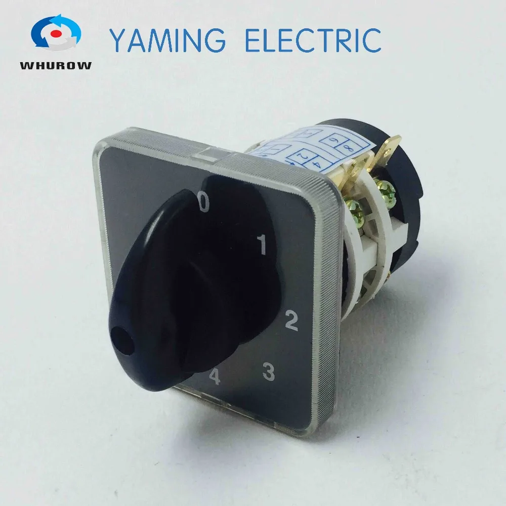 Бесплатная доставка 1 шт. поворотный переключатель 0 4 положения 660 В 20 А 2 фазы 8