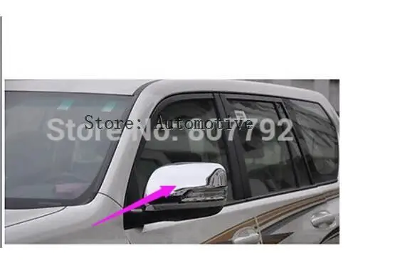 

Chrome Rearview Side Door Mirrors Cover Trim For Toyota Prado FJ150 2010-2017