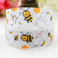 78 22mm1 25mm1 12 38mm3 75mm bee cartoon character printed grosgrain ribbon party decoration x 01592 10 yards