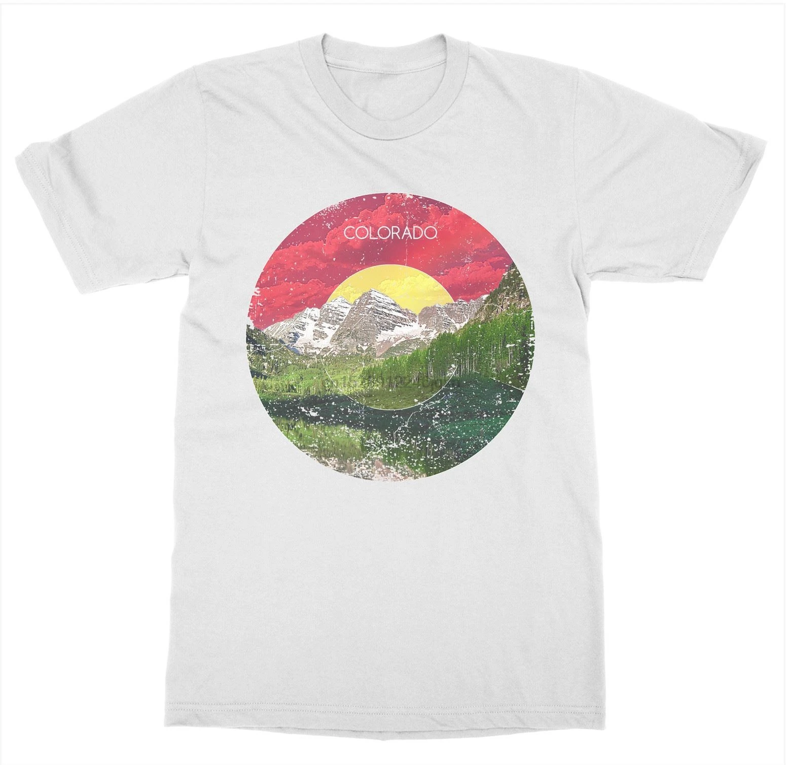 New 2019 Hot Summer Casual Printing Colorado Rocky Mountains USA United States of America Patriot Capital Tee Shirt | Мужская одежда