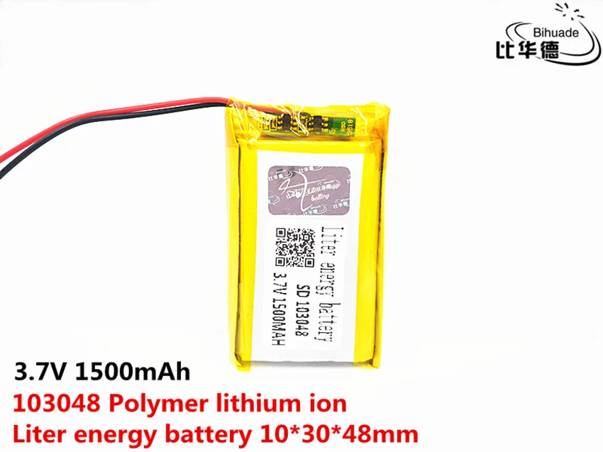 1/2/4Pcs 3.7V 1500mAh 103048 Rechargeable DIY Battery Lithium Polymer Batteries FOR DVD GPS MP3 MP4 BT SPEAKER POWER BANK E-book