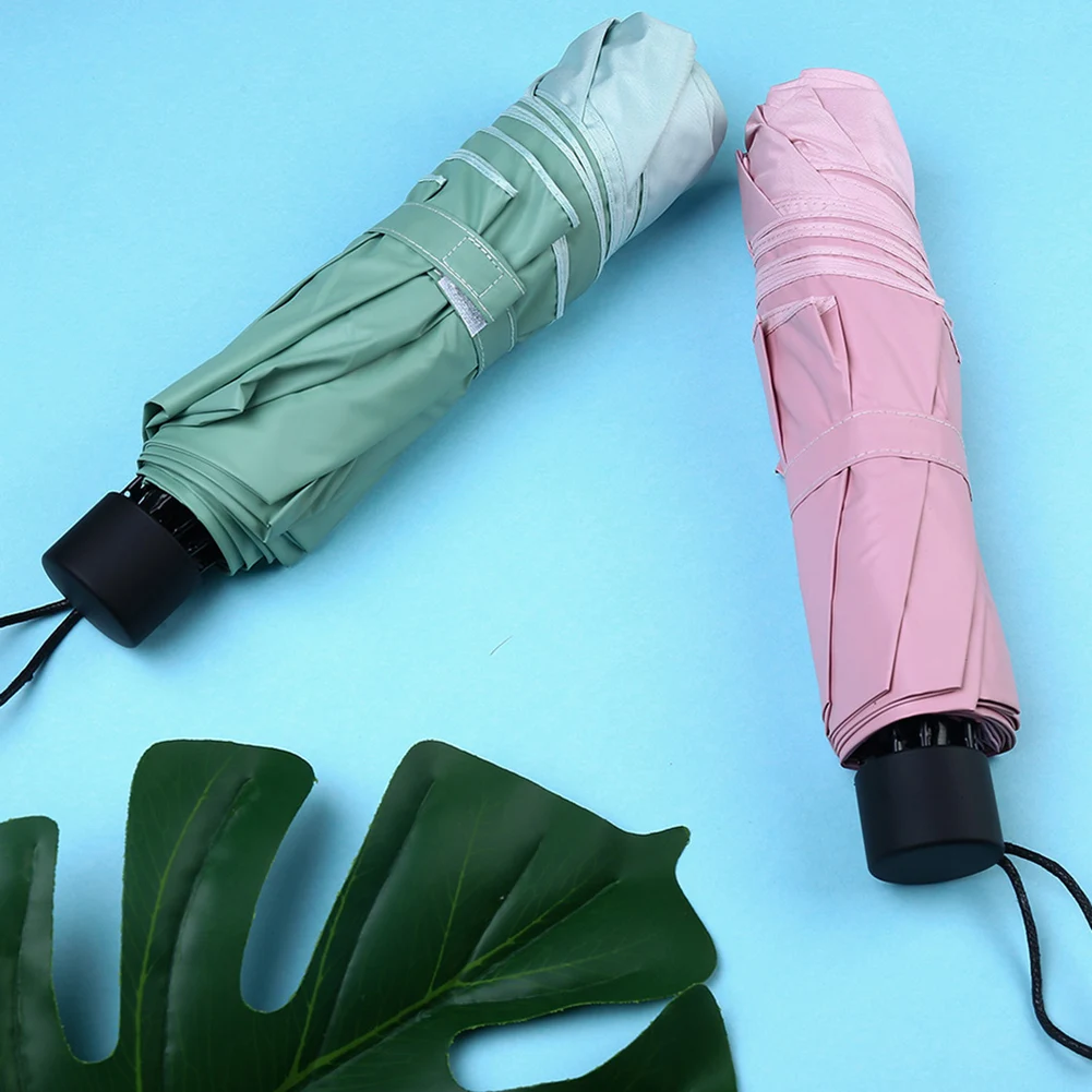 Water Color Changing Triple Folding Umbrella English Letter Rain Sun Parasol New