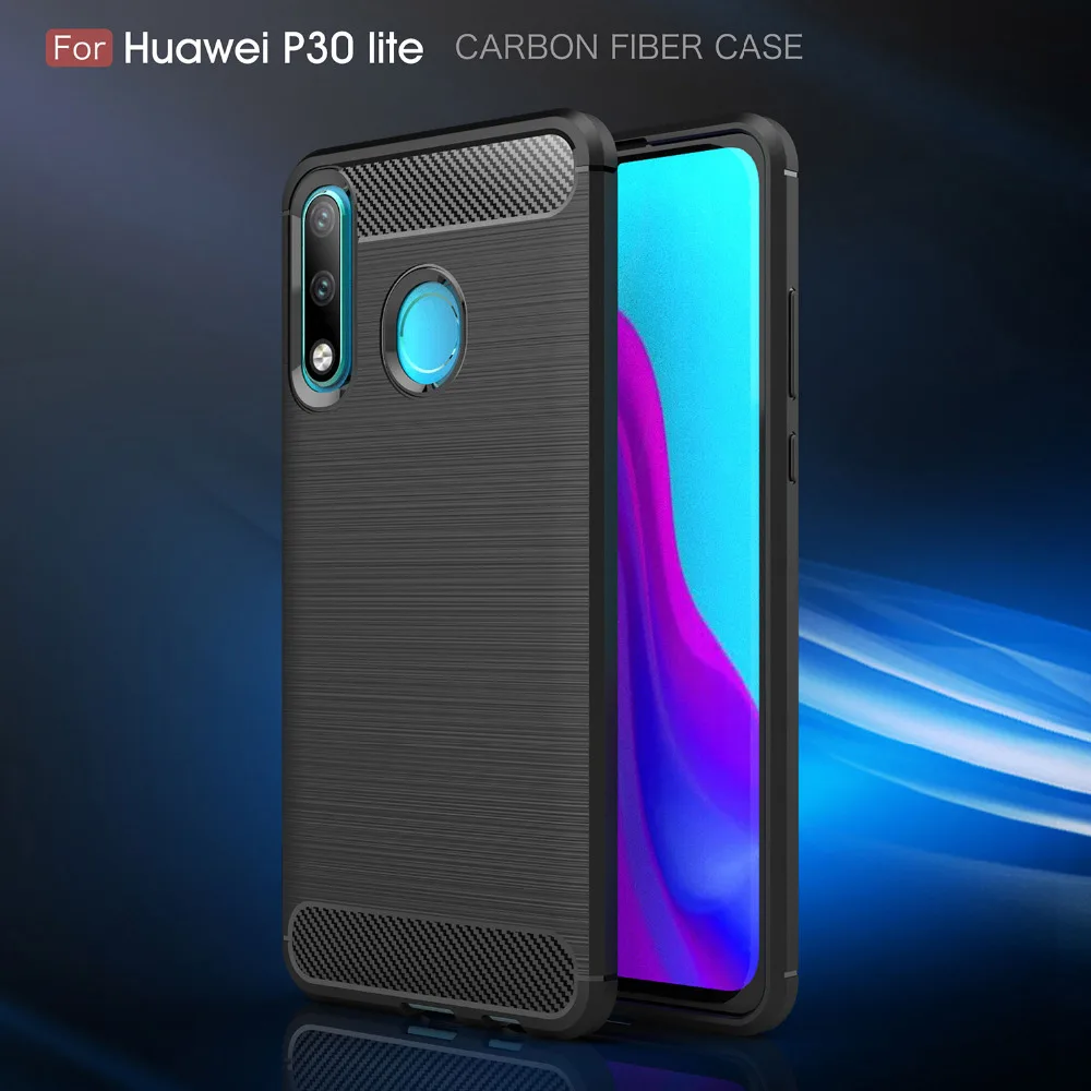 Чехол для Huawei P30 Pro из углеродного волокна мягкий силиконовый чехол телефона Lite P 30