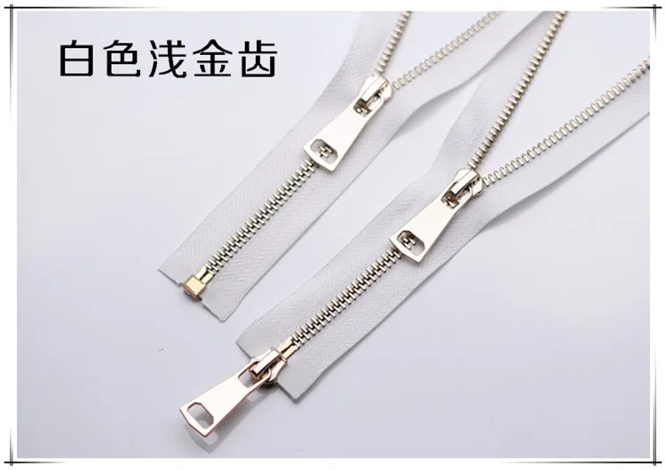 № 5 металлическая молния Высококачественная светло-золотой медно-Железный зуб