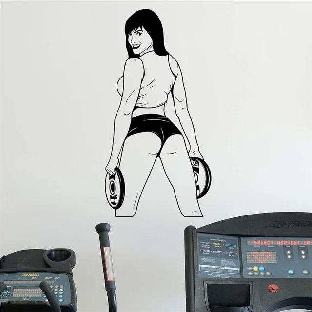 

Healthy Lifestyle Wall Decal Girl Fitness Gym Sport Vinyl Sticker Home Wall Art Decor Ideas Interior Removable Design