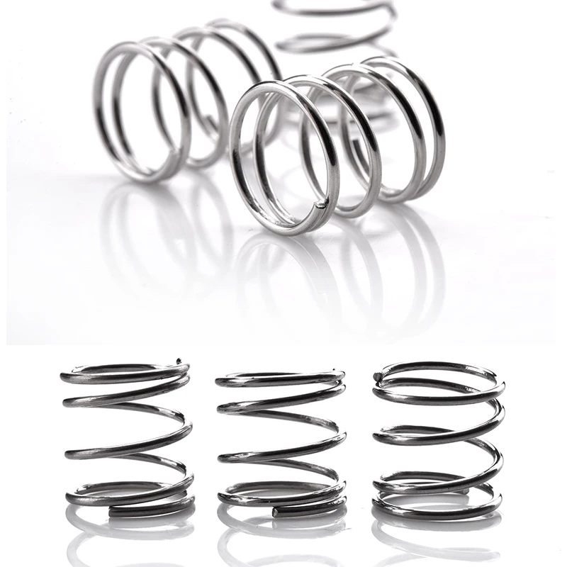 

10PCS Y Type Spring 304 Stainless Steel Pressure Spring Wire Dia 1.2mm Outer Dia 10mm Length 10-50mm