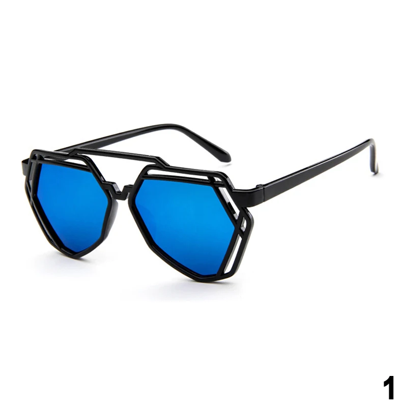 Полигональные Солнцезащитные очки женские роскошные Ретро Металлические