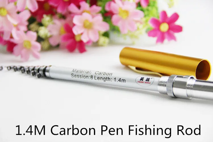 Бесплатная доставка 1.4 м углерода Ручка Рыбалка стержень льда Род Fly штанга