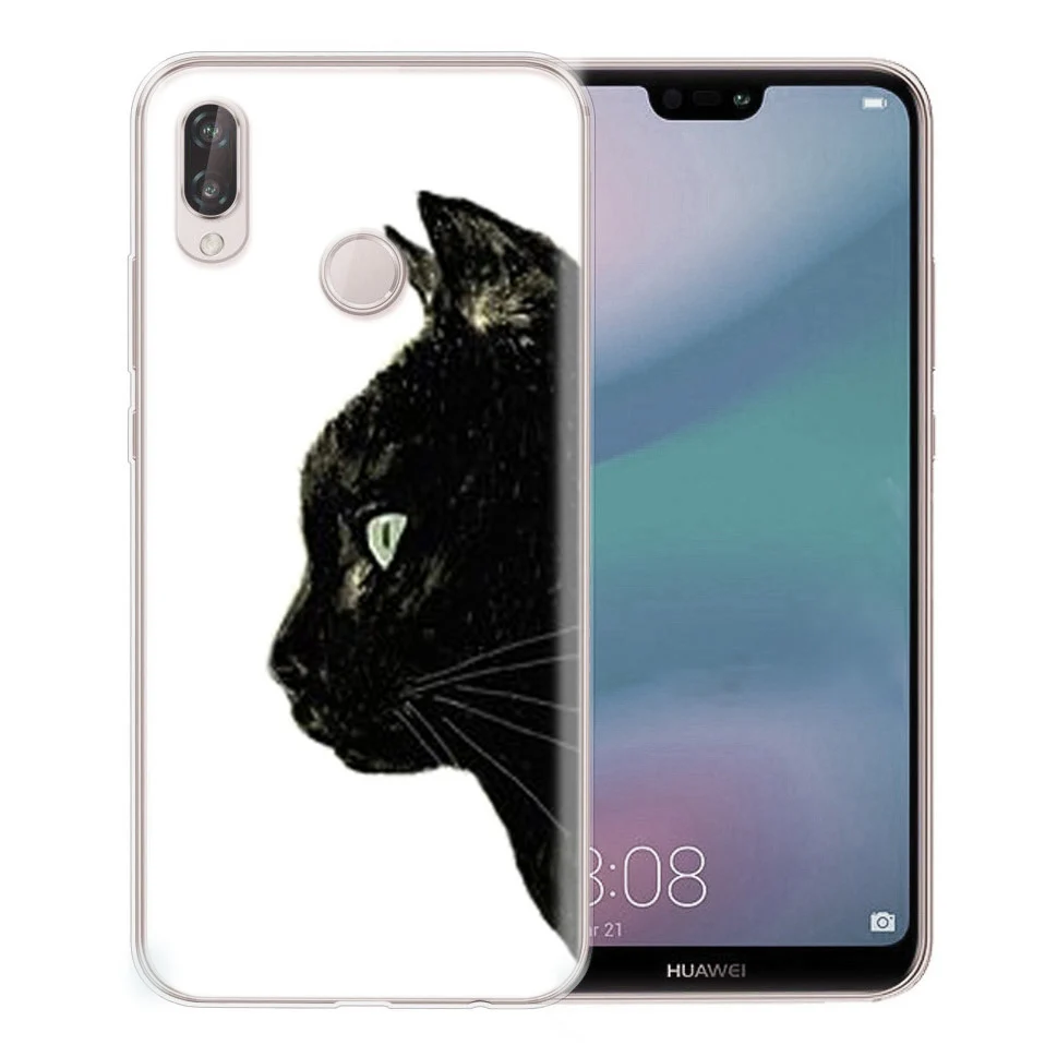 Case For Huawei Honor 7A 8A 8X 8C 9 10 Mate 20 P9 P10 lite/P8 Lite Y5 II Nova 3 Soft Paint TPU Flower Cat Cover AC085 |