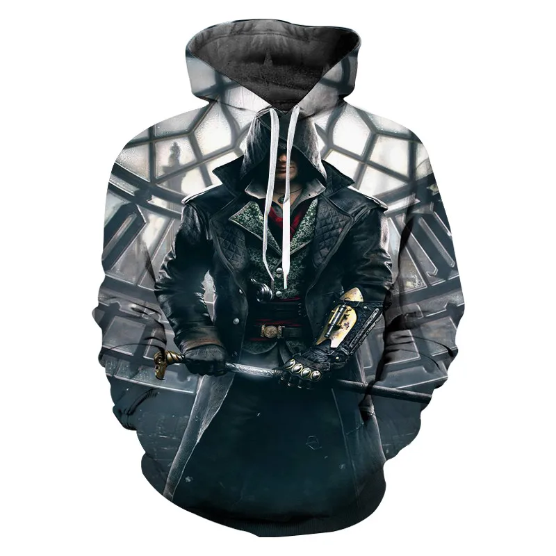 2019 Горячая продажа Assassins Creed 3D печать толстовки одежда с длинным рукавом игра