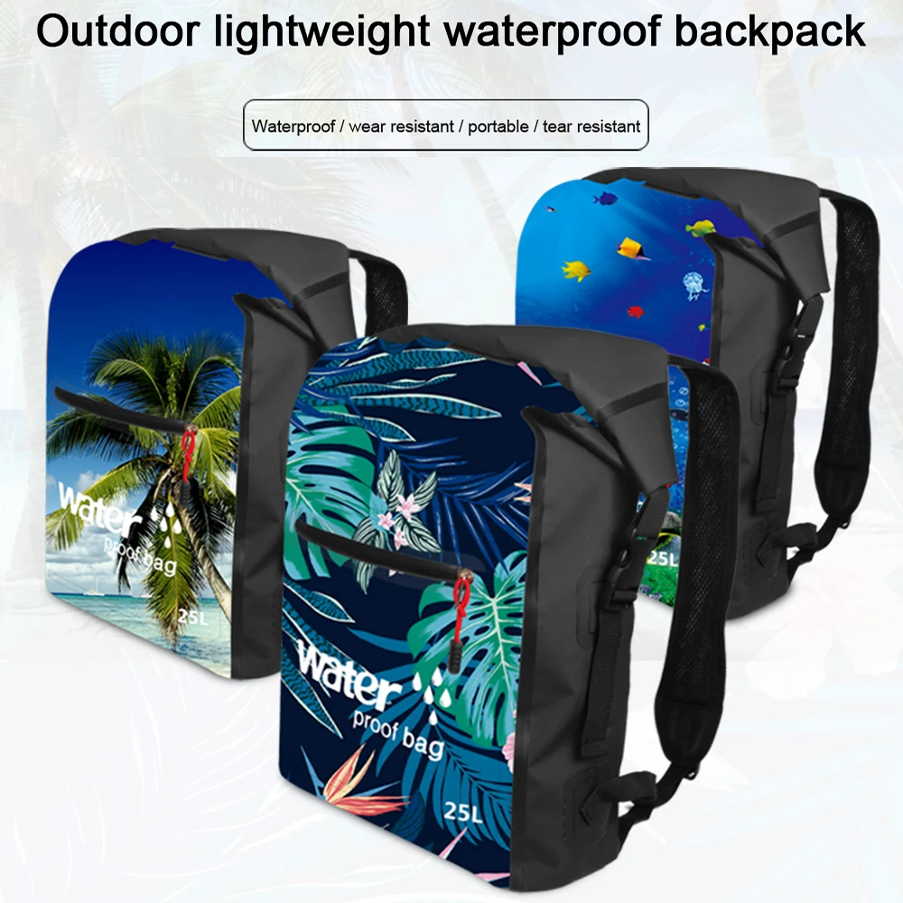 SZX New 25L Outdoor Waterproof Swimming Bag Bucket Dry Sack Storage Bag Rafting Sports Kayaking Travel Waterproof Backpack