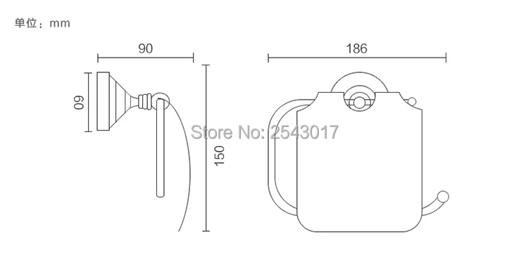 Newly Luxury Wall Mounted Brass Paper Roll Holder Toilet Tissue Box Antique Retro Bathroom Accessories ZR2303 | Обустройство дома