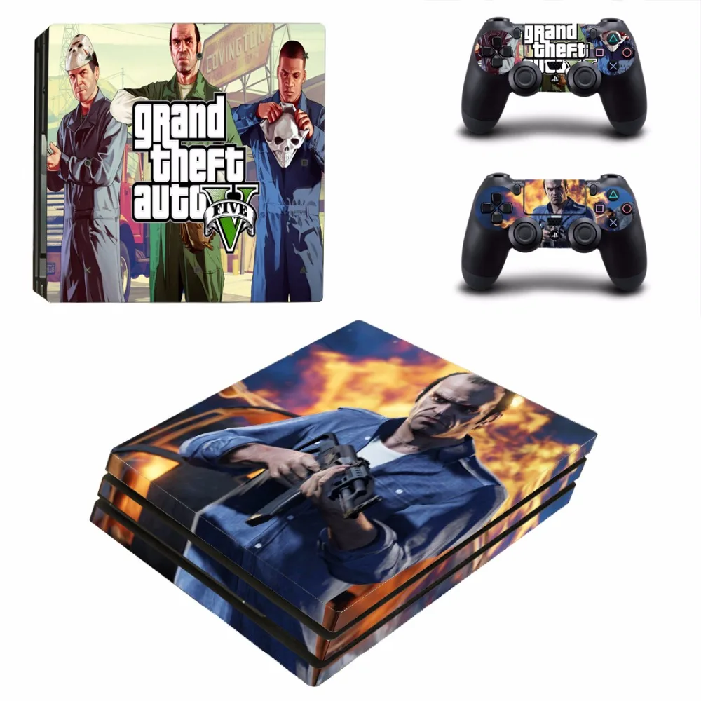 Grand Theft Auto V GTA 5 PS4 Pro стикер кожи для консоли playstation 4 и контроллеров для Dualshock 4 PS4 Pro наклейка s Наклейка