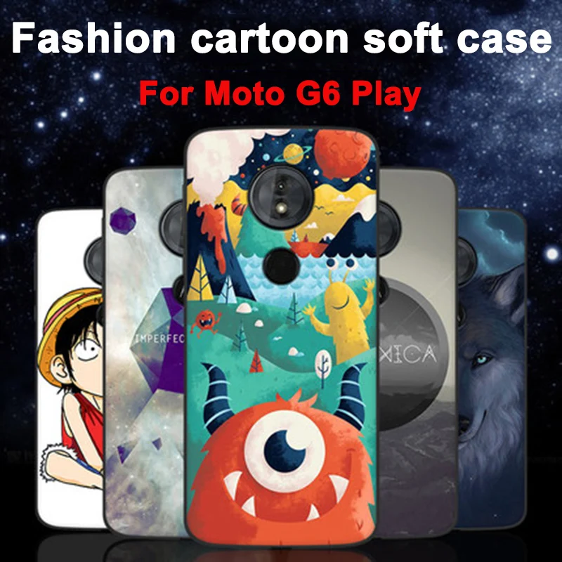 5.7inch Fashion For Moto G6Play Case cute cartoon soft phone G 6 Play Cover G6 Protection Shell fundas | Мобильные телефоны и