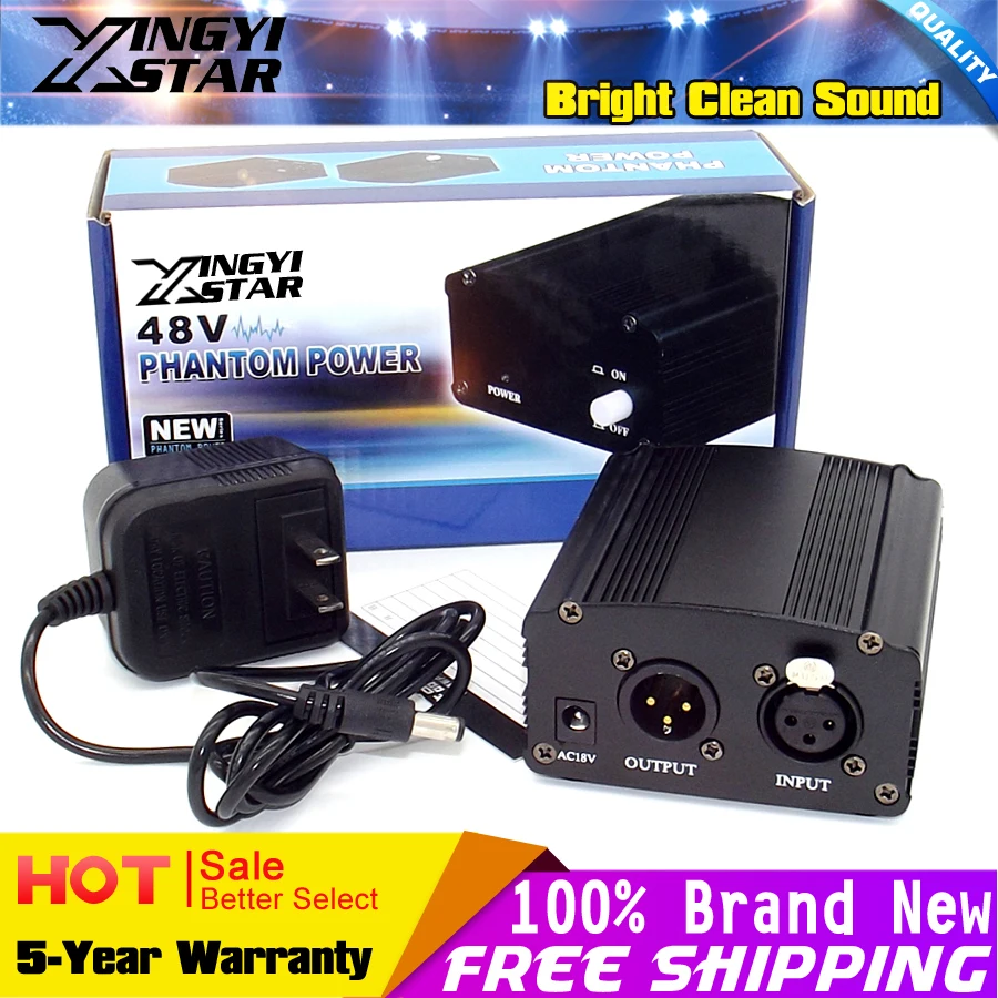 Профессиональный источник фантомного питания с американской вилкой 48 В