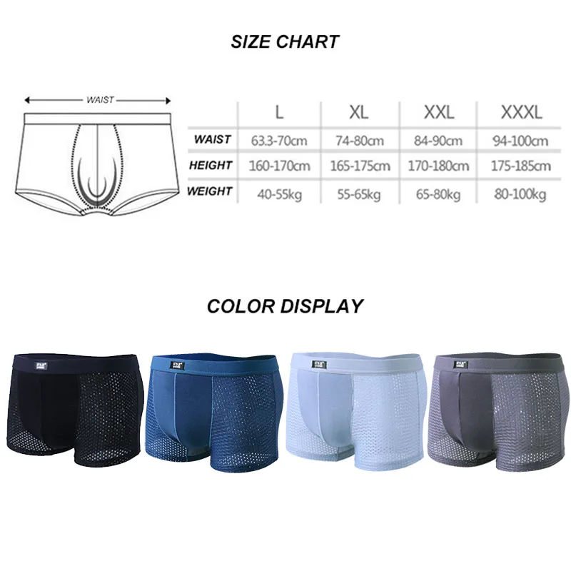 4 шт./лот фирменные мужские боксеры нижнее белье из модала дышащие Однотонные