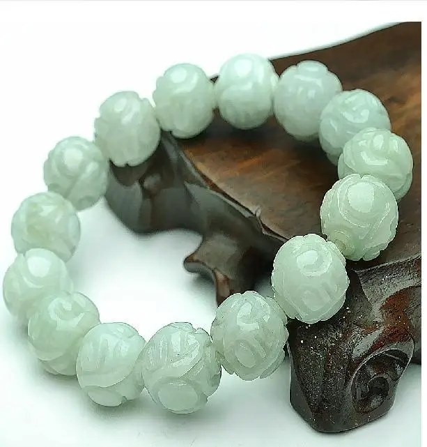 Бусины из натурального нефрита браслет для мужчин и женщин бусины бирманского с