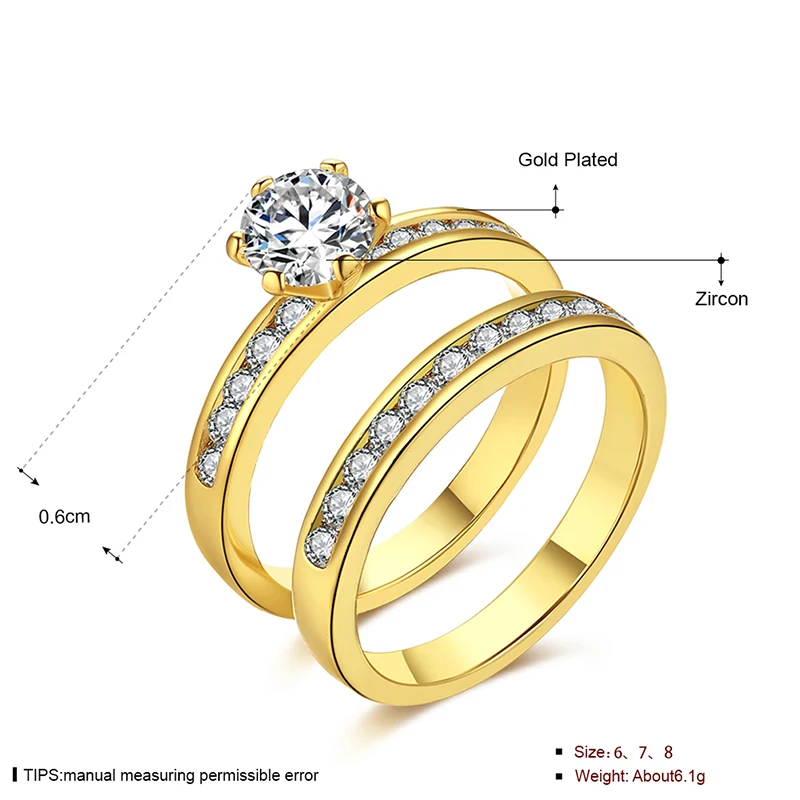 Чистый снег Новая мода Круглый Обручальные кольца Свадебные Наборы для ухода за