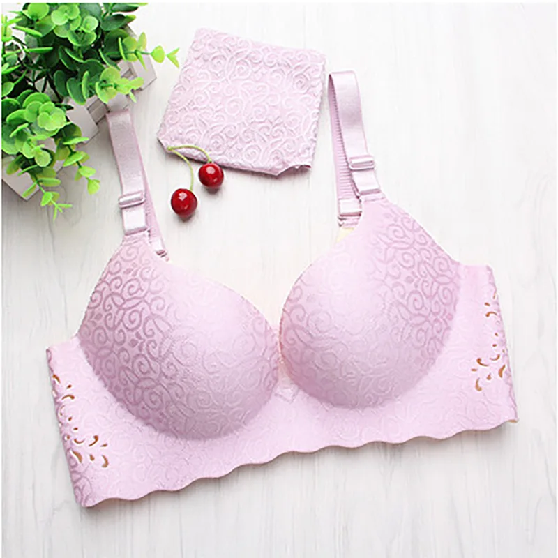 Лучшие Продажи Sexy Ladies Большой Размер Нижнего Белья Push Up Bra Вышивка Сторона Полый