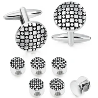 hawson classic cuff links and studs set for men 2 pcs mens cufflinks with 6 pieces studs in gift box shirt cufflinks