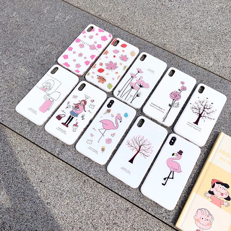 Чехол для iphone XS MAX XR X с изображением цветущего ультрафиолетового изменения цвета