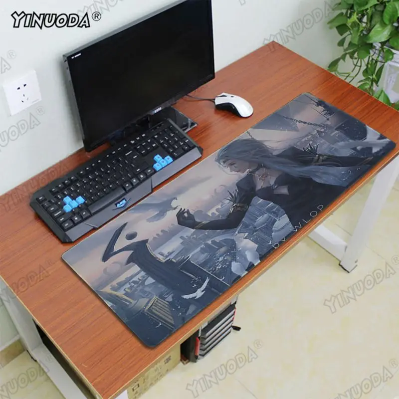 Игровой коврик для мыши Yinuoda резиновый в стиле аниме Wlop | Компьютеры и офис