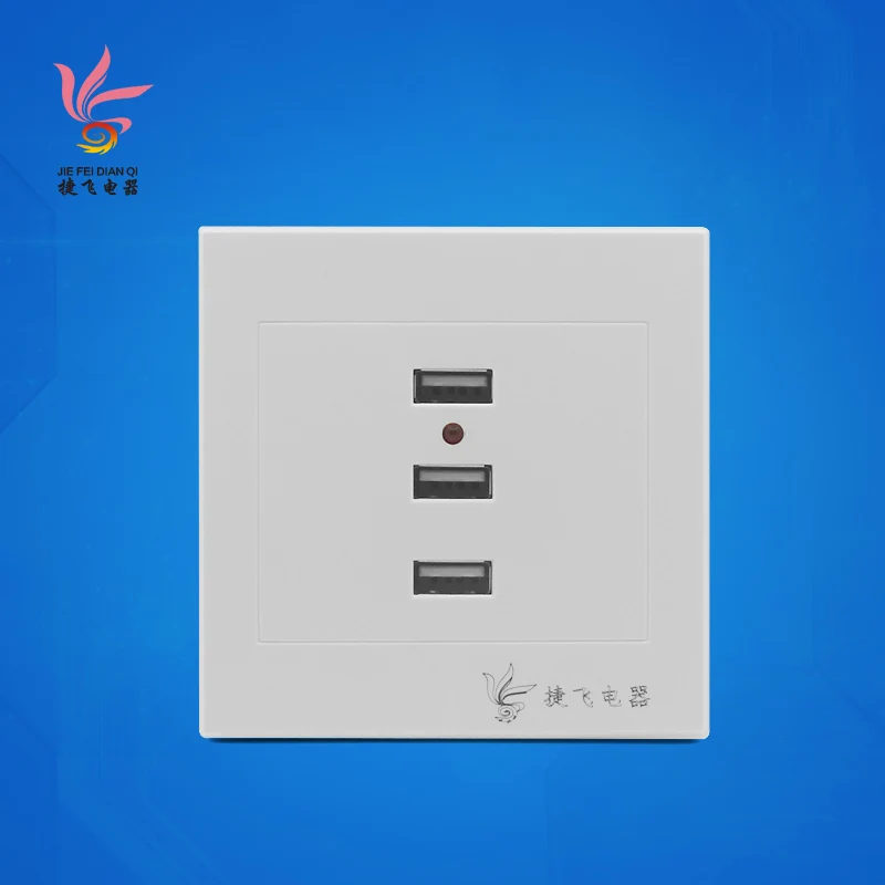 Оптовая продажа умная настенная розетка с 3 перфорированными лентами usb-розетка