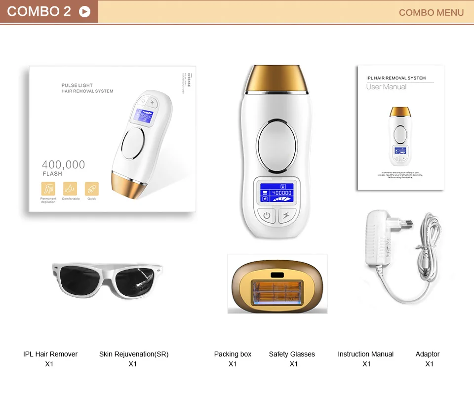 COMBO 2-Add SR lamp TINTON LIFE лазерный эпилятор 5 ступеней - Цвет: COMBO 2-Add SR lamp