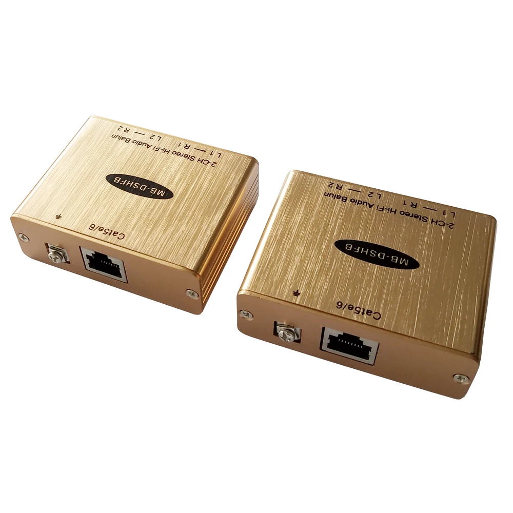 Изоляционный удлинитель звука Hi-Fi Cat56, двойной, двунаправленный, Hi-Fi аудио в RJ45, адаптер аналогового аудио в RJ45, конвертер (одна пара) (art.: 7a7dc9ad5) - 7a7dc9ad5