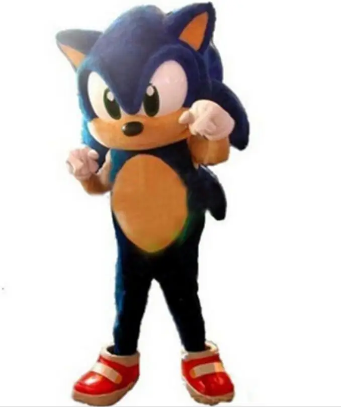2016 Новый Стиль еж Соник Костюм Талисмана Взрослый Размер Синий Knuckles Ежик Mascotte