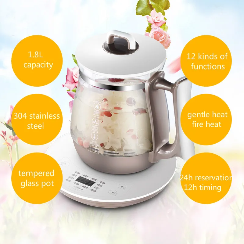 1.8л электрический чайник для здоровья автоматический утолщение стекло
