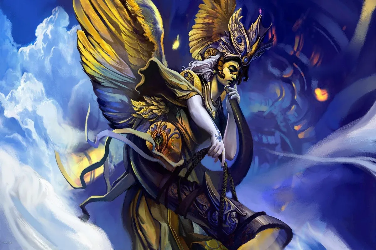 Холст Тканевый постер с рисунком на заказ (рама доступны) Фэнтези Ангел TDM029 для