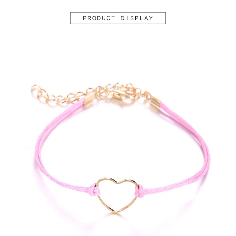 Новинка 4 шт./компл. богемный розовый милый романтический стиль женский браслет с