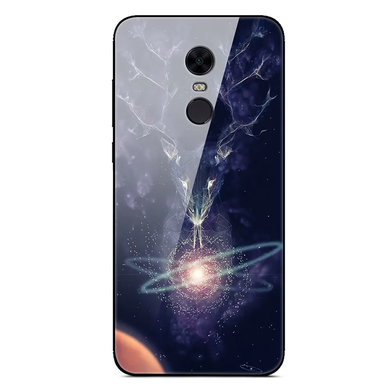36 Для Xiaomi Redmi 5 Plus чехол 5,9" PC Пластиковый стеклянный чехол для телефона черный TPU бампер чехол для Xiaomi Xiomi Redmi 5 Plus 5 Plus чехол - Цвет: 36