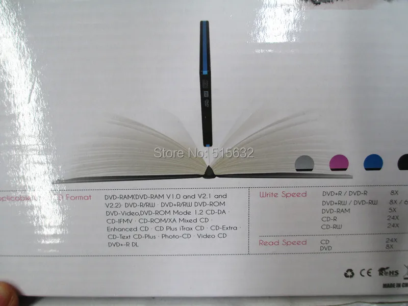 Новый! Внешний корпус USB 3 0 super slim SATA 12 7 мм Blu-Ray DVD CD-накопитель | Компьютеры и офис