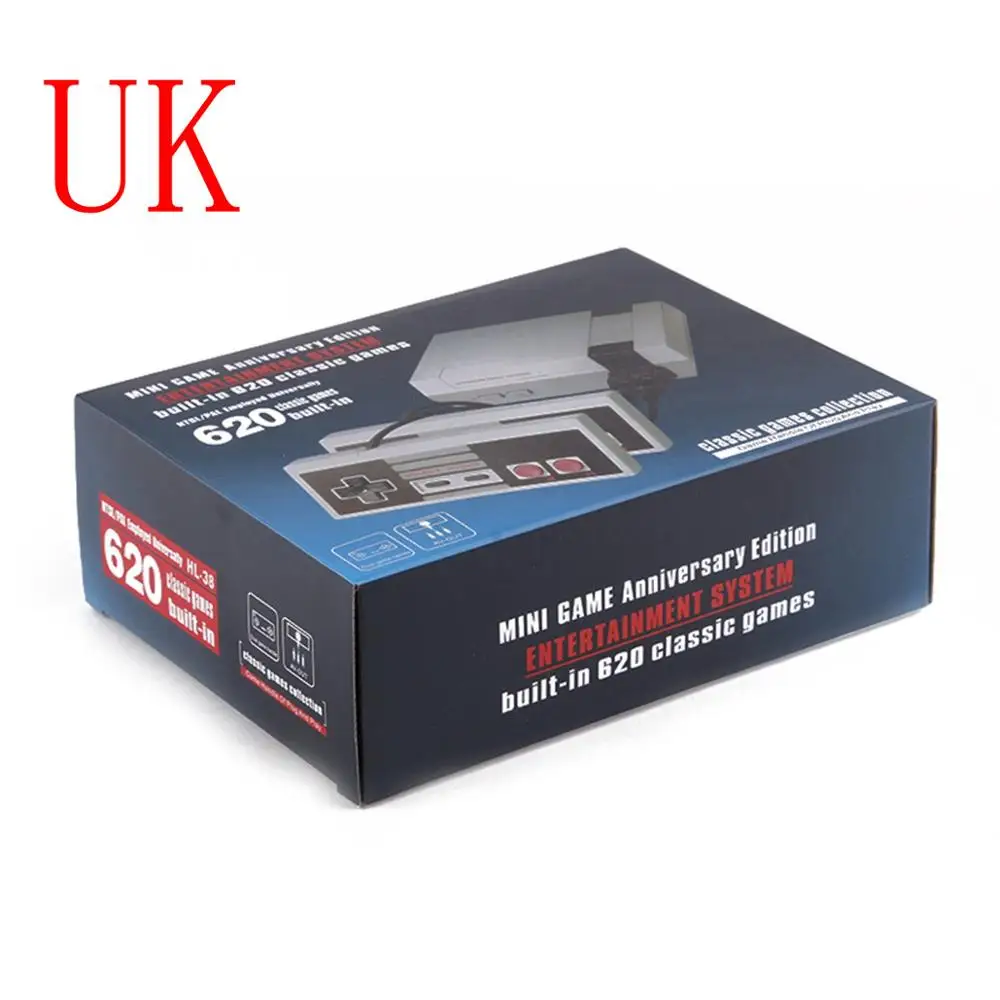 Черный Игровая консоль MINI NES, Классическая Ретро портативная игровая консоль, 620 игр, поставляется с оригинальным геймпадом, семейные детские игрушки - Цвет: Черный