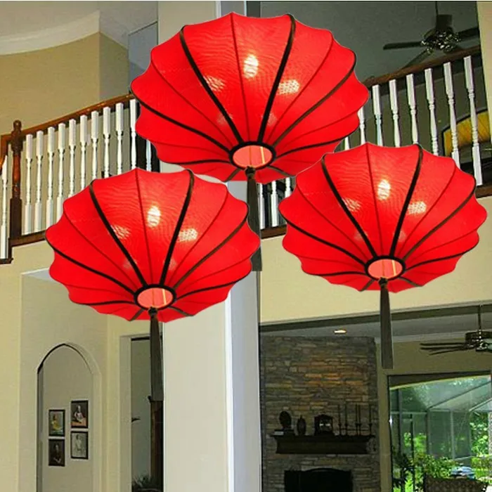 Подвесные светильники Vitrust из ткани лампы-фонарики с абажуром новинка люстры для