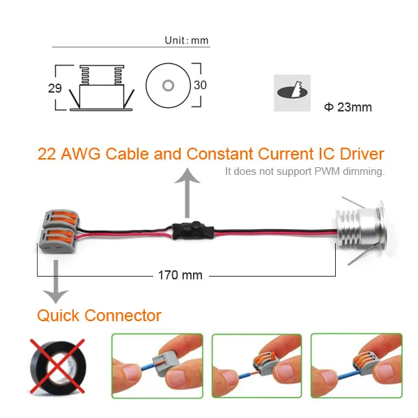 12 шт. 3 Вт Встраиваемые Потолочные пятна светодиодный мини светильник Круглый