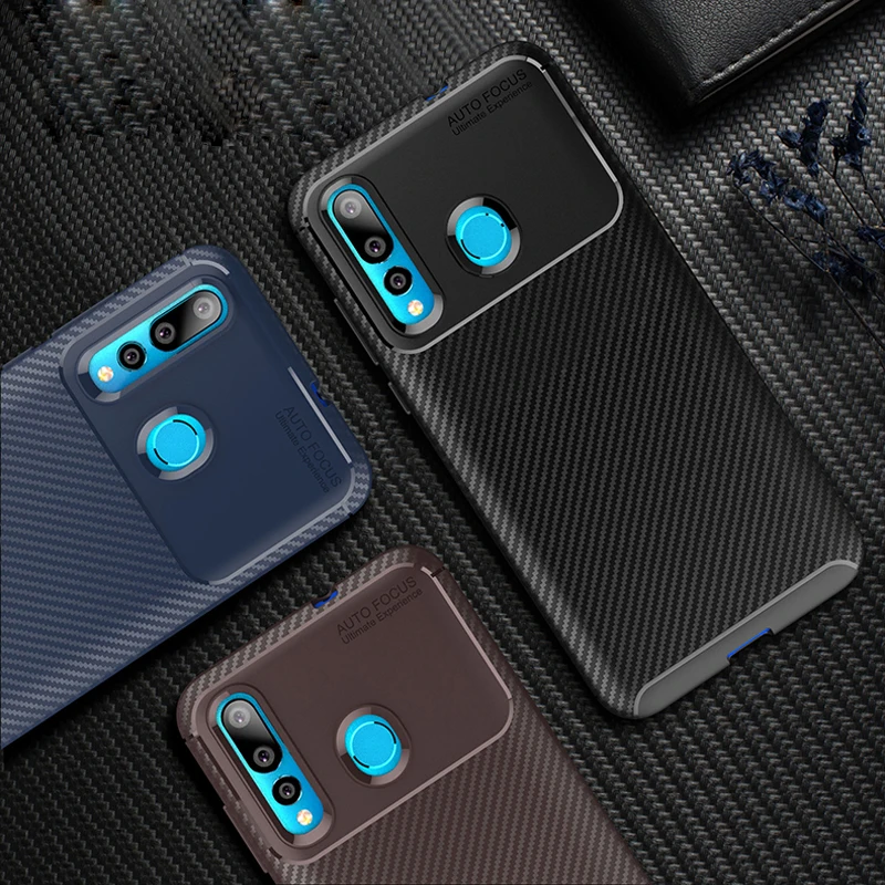 Nova 4 задний Чехол для Huawei 3 чехол Nova3 корпус из углеродного волокна ТПУ мобильного